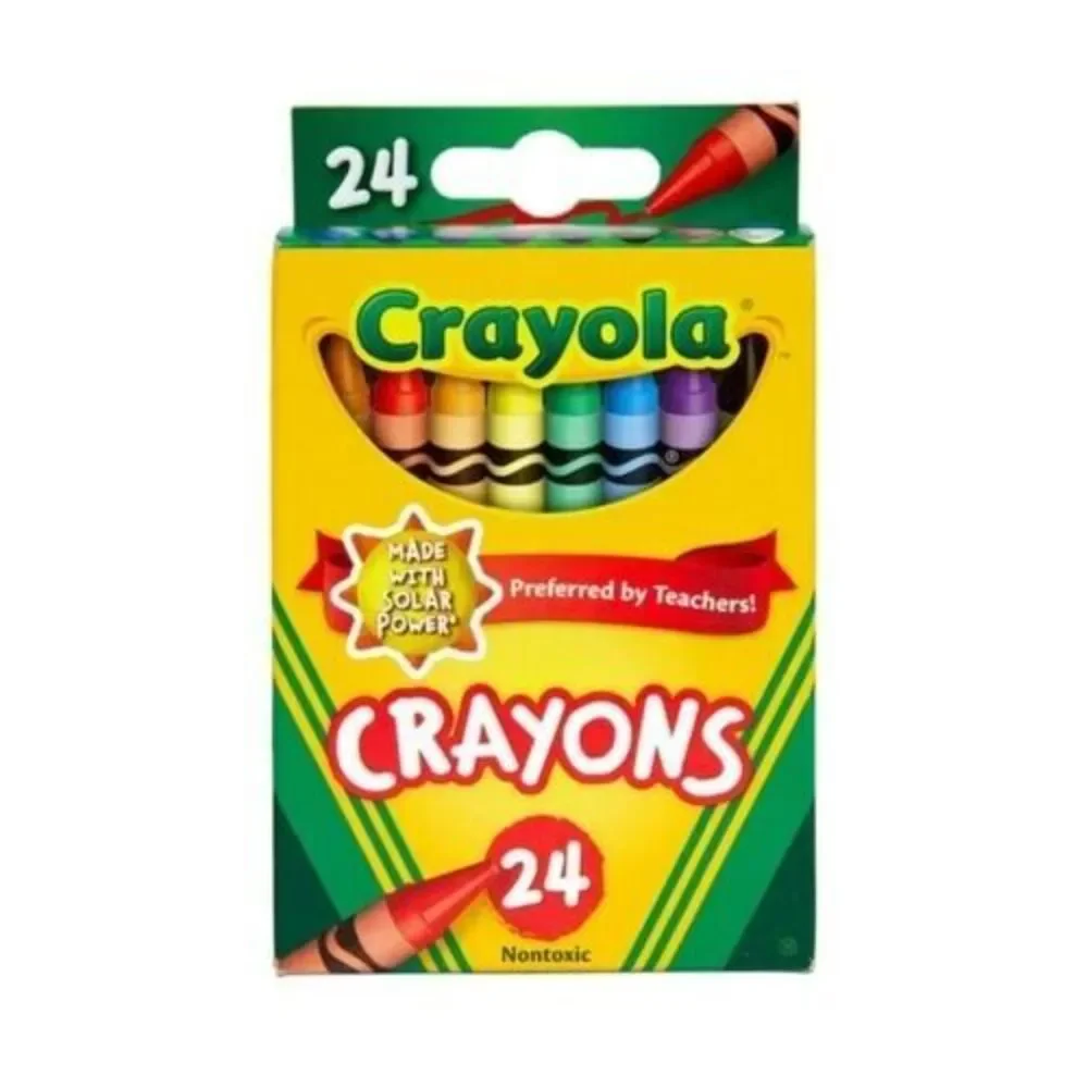 Crayola Made w Solar Power Preferred by‎ Teachers 24 Nontoxic Crayons/12 Boxes